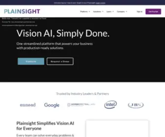 Plainsight.ai(Enterprise AI Simply Done) Screenshot