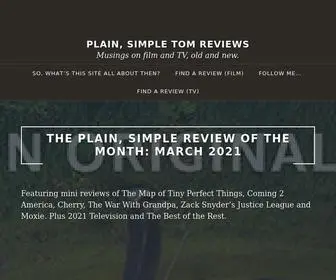 Plainsimpletomreviews.com(Musings on film and TV) Screenshot