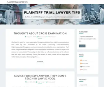 Plaintifftriallawyertips.com(Plaintiff Trial Lawyer Tips) Screenshot