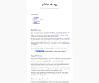 PlaintXT.org(Minimalism in blog design) Screenshot