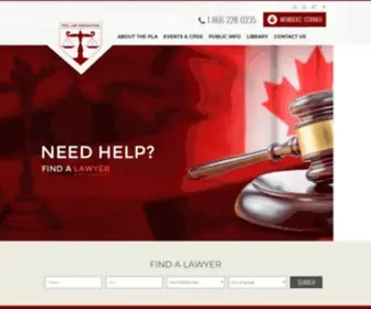 Plalawyers.ca(The Peel Law Association) Screenshot