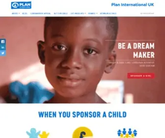 Plan-UK.org(Sponsor a Child) Screenshot