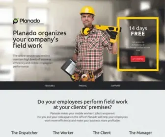 Planadoapp.com(Field service management software) Screenshot