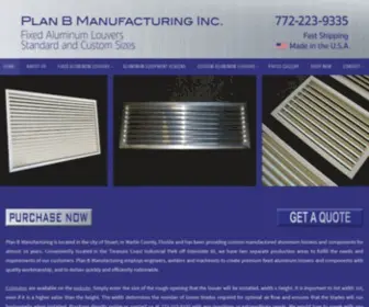 Planbmfg.com(Fixed Louvers) Screenshot