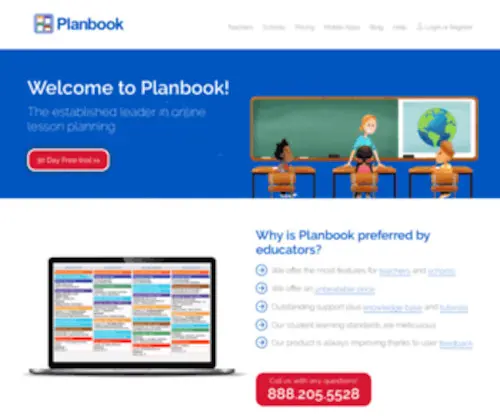 Planbook.com(The Leader in Lesson Planning) Screenshot