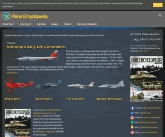 Plane-Encyclopedia.com(An Online Plane Museum) Screenshot