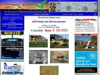 Planecheck.com(PlaneCheck Aircraft for Sale) Screenshot