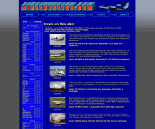 Planelist.net(Airlinerlist brought by bij Airlinserlist & Marc) Screenshot