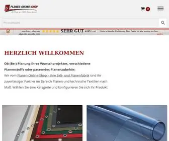 Planen-Online-Shop.de(Planenzubehör und PVC/LKW Planen nach Maß) Screenshot