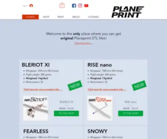 Planeprint.com(3d printed rc planes) Screenshot