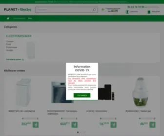 Planet-Electro.com(Vente de produit Electromenager et High) Screenshot