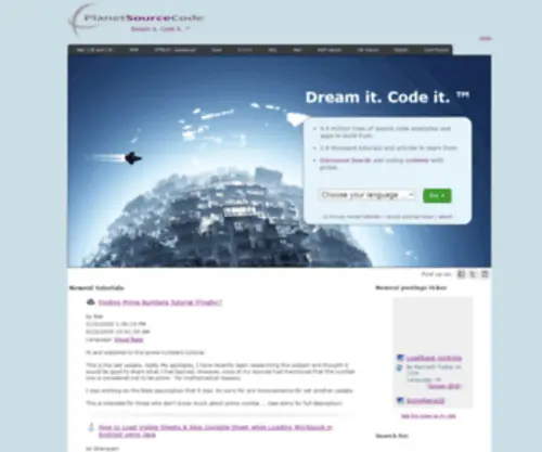 Planet-Source-Code.com Screenshot