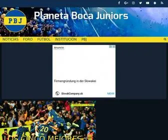 Planetabocajuniors.com.ar(Planeta Boca Juniors) Screenshot