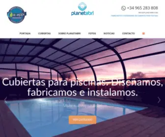 Planetabri.com(Cubiertas para piscinas) Screenshot