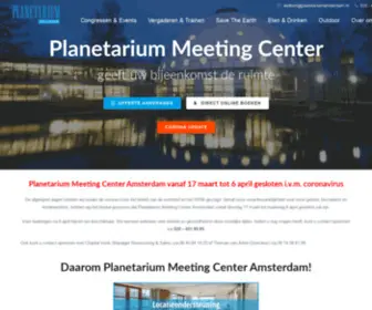 Planetariumamsterdam.nl(Planetarium Meeting Center Amsterdam) Screenshot