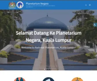 Planetariumnegara.gov.my(Planetarium Negara) Screenshot