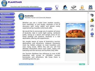 Planetaus.com(Australia Travel and Community Directory) Screenshot