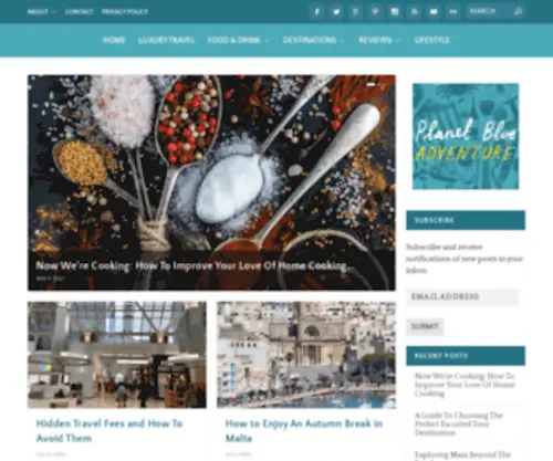 Planetblueadventure.com(Exploring Food) Screenshot