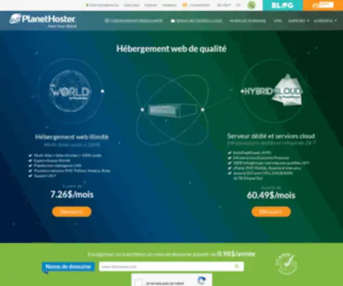 Planetcloud.com(Hébergeur web) Screenshot