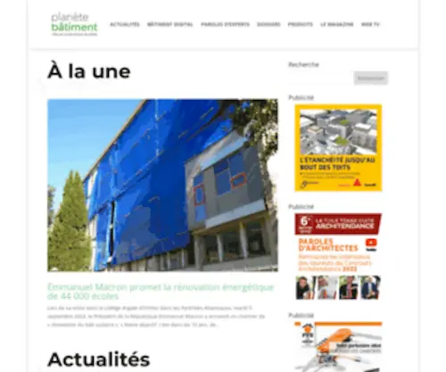 Planete-Batiment.com(Accueil) Screenshot