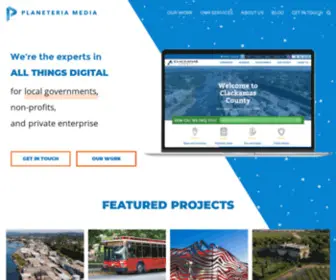 Planeteria.com(Municipal & Private Enterprise Website Design & Development) Screenshot