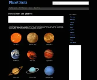 Planetfacts.org(Planet Facts) Screenshot