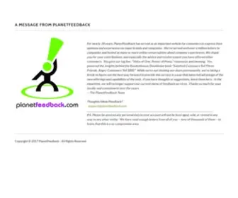 Planetfeedback.com(Complaints) Screenshot