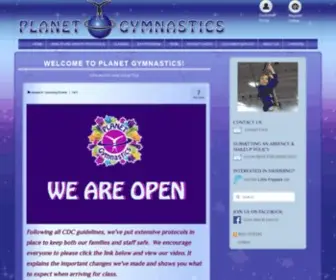 Planetgym.com(Planet Gymnastics) Screenshot