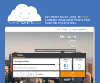Planetickets.com(Plane Tickets) Screenshot