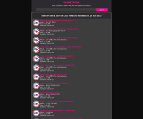 Planetkpop.net(Download Lagu K) Screenshot