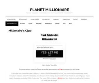 Planetmillionaire.com(Frank Calabro Jr's World Of Self Economy & Prosperity) Screenshot