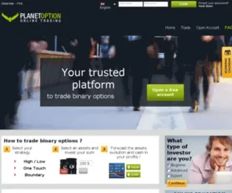 Planetoption.com(Binary Options) Screenshot
