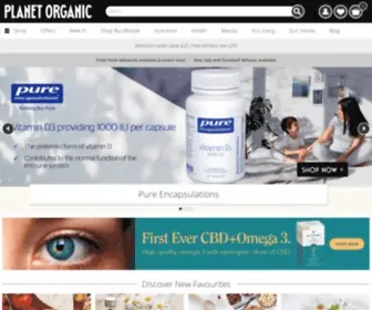 Planetorganic.com(UK's First Organic Supermarket) Screenshot
