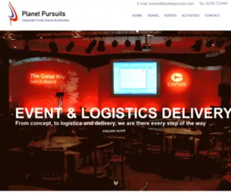 Planetpursuits.com(Corporate Travel & Event Management) Screenshot