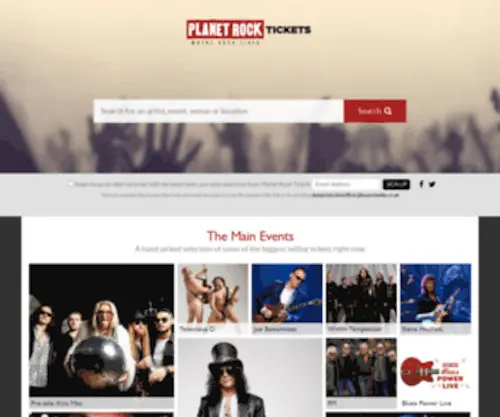 Planetrocktickets.co.uk(Planet Rock Tickets) Screenshot