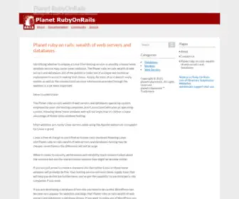 Planetrubyonrails.org(Planet RubyOnRails) Screenshot