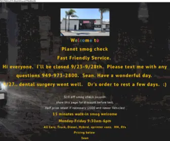 Planetsmogcheck.com(Planet smog check) Screenshot