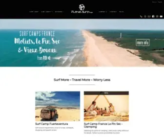 Planetsurfcamps.co.uk(Learn how to surf in a Surf Camp) Screenshot