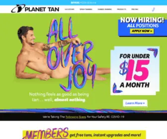 Planettan.com(Get the best spray tan at Planet Tan. Your perfect sunless tan) Screenshot