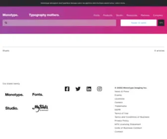 Planetweb.com(Monotype Studio is the engine for new and custom fonts) Screenshot