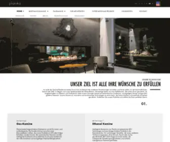 Planikafires.de(Moderne emissionsfreie Kamine) Screenshot