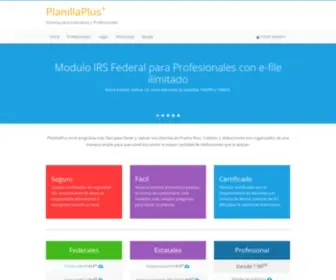 Planillaplus.com(Servicios de preparación de planillas en Puerto Rico) Screenshot