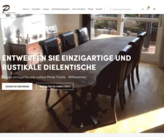 Plank-Tisch.de(Gestalten Sie Ihren holztisch online bei) Screenshot