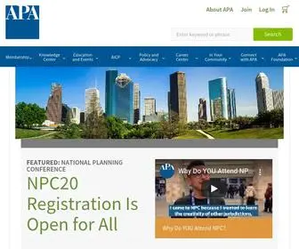 Planning.org(American Planning Association) Screenshot