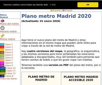 Planometromadrid.org(Guía metro Madrid) Screenshot