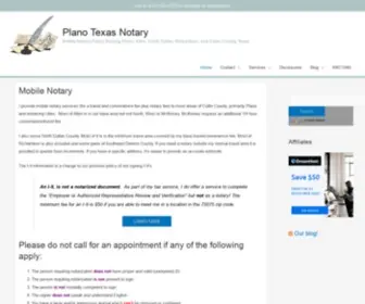 PlanotXnotary.com(Plano Texas Notary) Screenshot