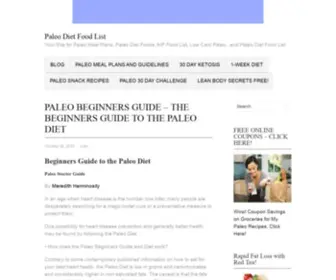 Planpaleo.us(Paleo Diet Food List) Screenshot