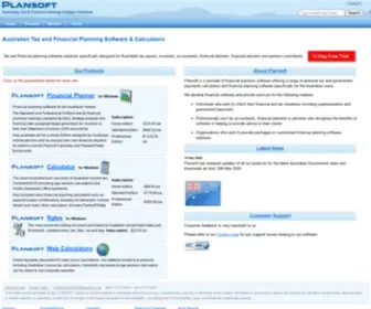 Plansoft.com.au(Australian Tax and Financial Planning Software & Calculators) Screenshot