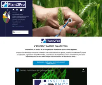 Plant2Pro.fr(L’INSTITUT CARNOT PLANT2PRO®) Screenshot