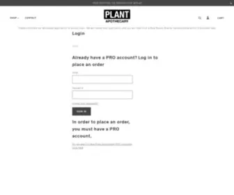 Plantapothecarypro.com(PLANT Apothecary) Screenshot